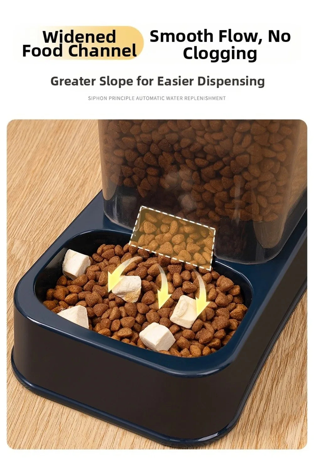 1.2L/1.5L Pet Automatic Feeder Plastic 2 Styles Cat Dog Water Dispenser Feeder Set Large Capacity 3 Colors