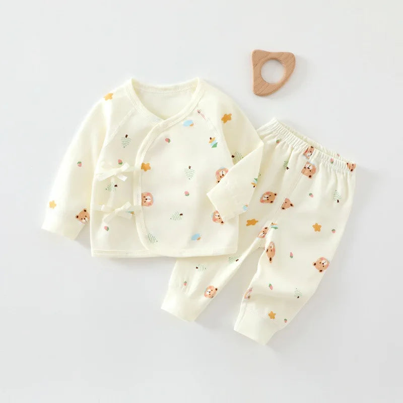 Baby Cartoon Cotton 2-Piece Set | Long Sleeve Top & Pants Newborn 0-6M - I YAN