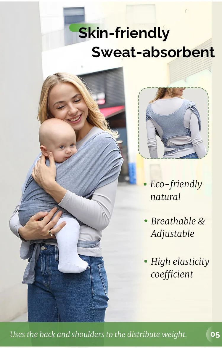 I YAN ergonomic baby backpack carrier with X-shaped support, newborn sling, and adjustable backpack straps for outdoor use.