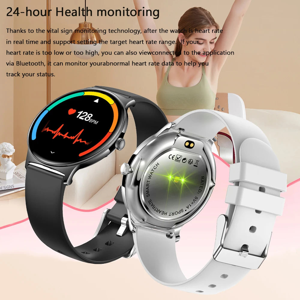 2026 New Ultra Slim AMOLED Smart Watch Women Screen Always Display Time Heart Rate BT Calling High-end Fashion Smartwatch