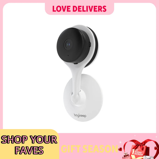 BoyKeep 3MP WiFi indoor security camera by I YAN, compact IP CCTV with video monitor for home and pet surveillance.