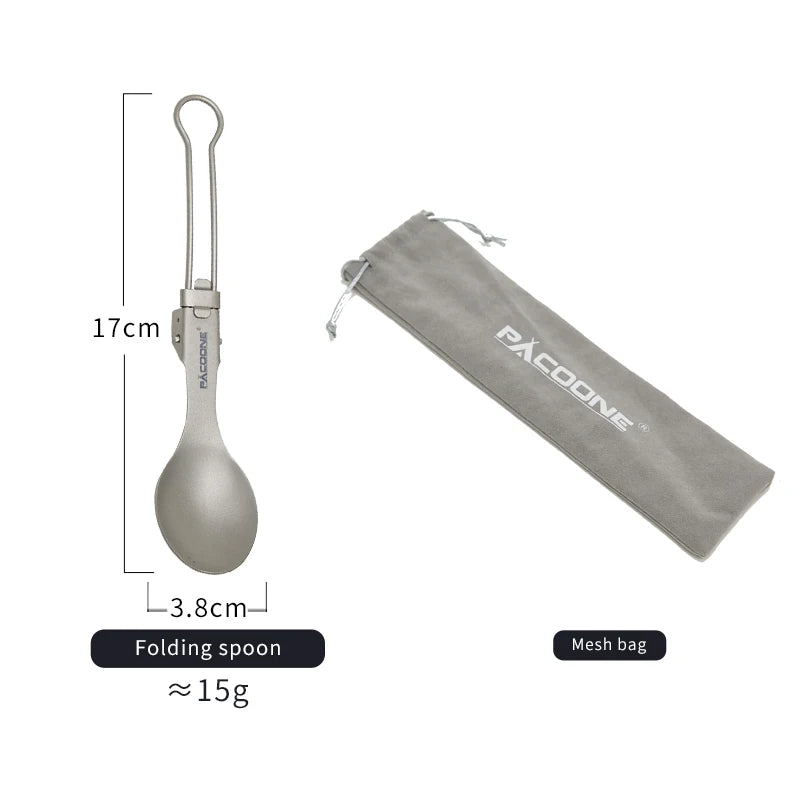 Camping Titanium Spork Spoon Outdoor Lightweight Fork Tableware Portable Picnic Hiking Travelling Ultralight Dinnerware