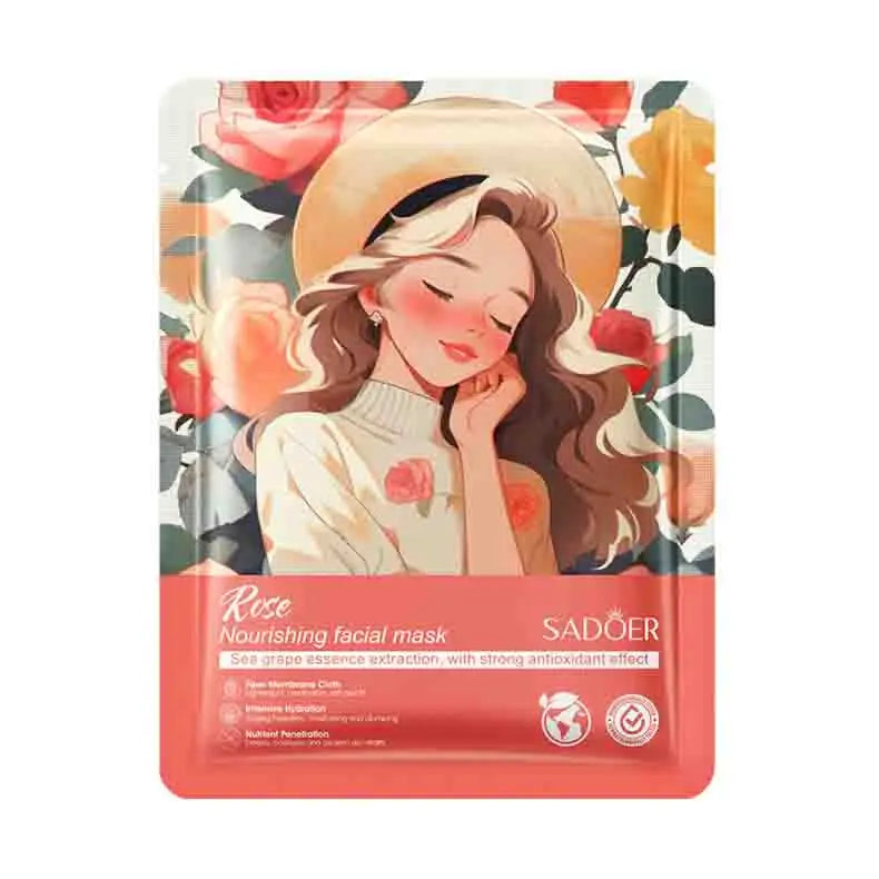 10pcs SADOER Fruits Facial Masks for Face Moisturizing Brightening Firming Hydrating Face Mask Beauty Facial Skin Care Products