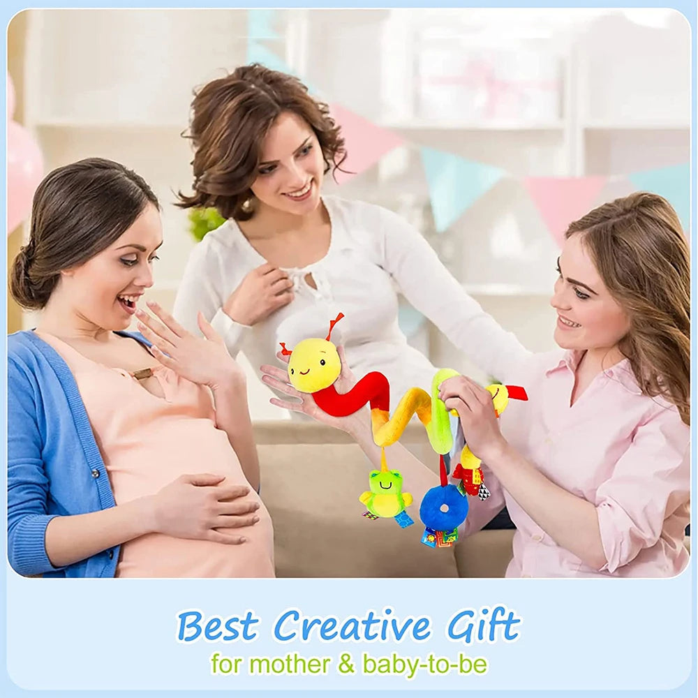 Cute Activity Musical Spiral Crib Stroller Car Seat Travel Hanging Toys Baby Boys Girls Rattles Toy - I YAN