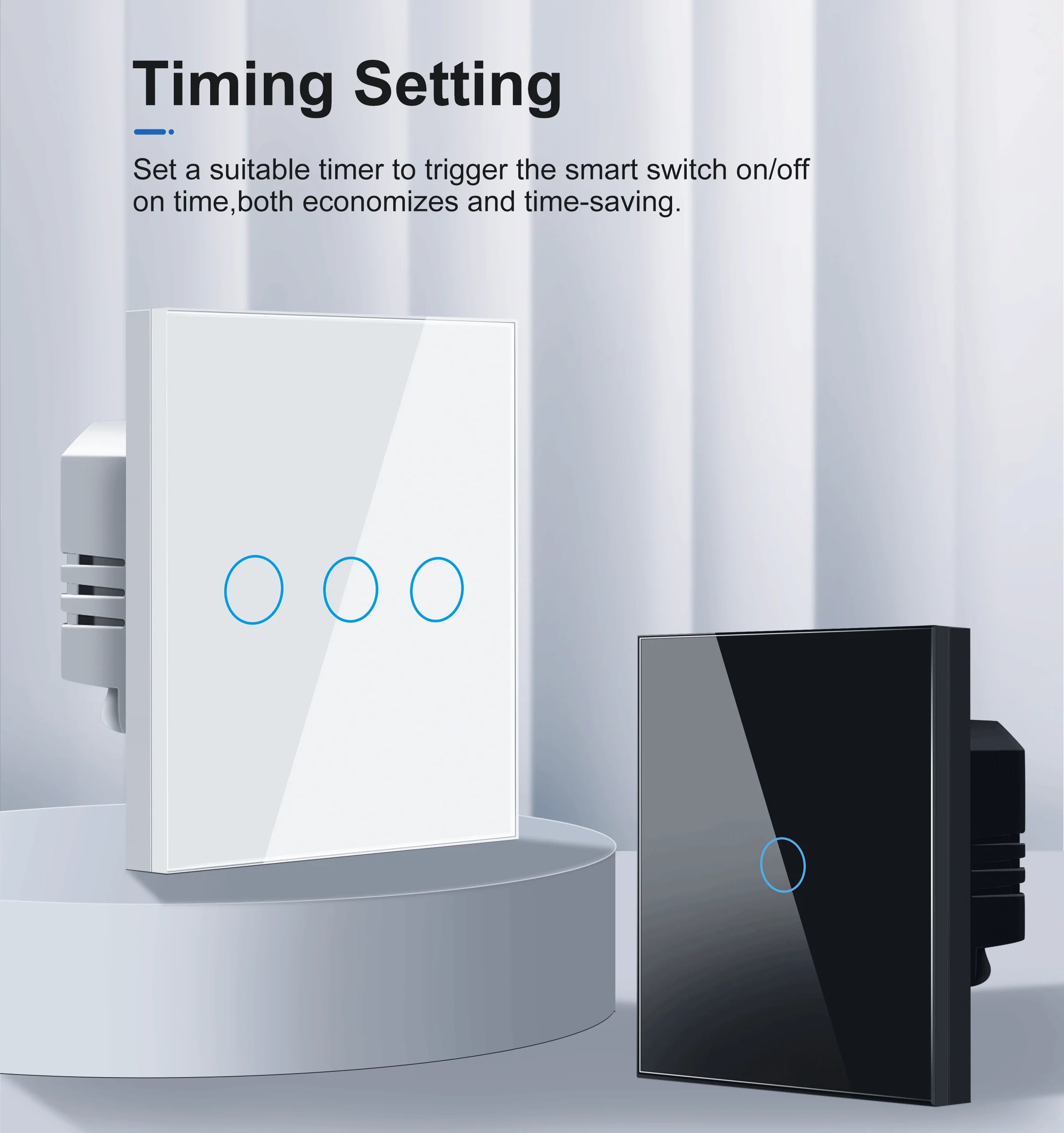 Wifi Wall Touch Switch EU No Neutral Wire Required Smart Light Switch 1 2 3 Gang 220V Tuya Smart Home Support Alexa Google Home