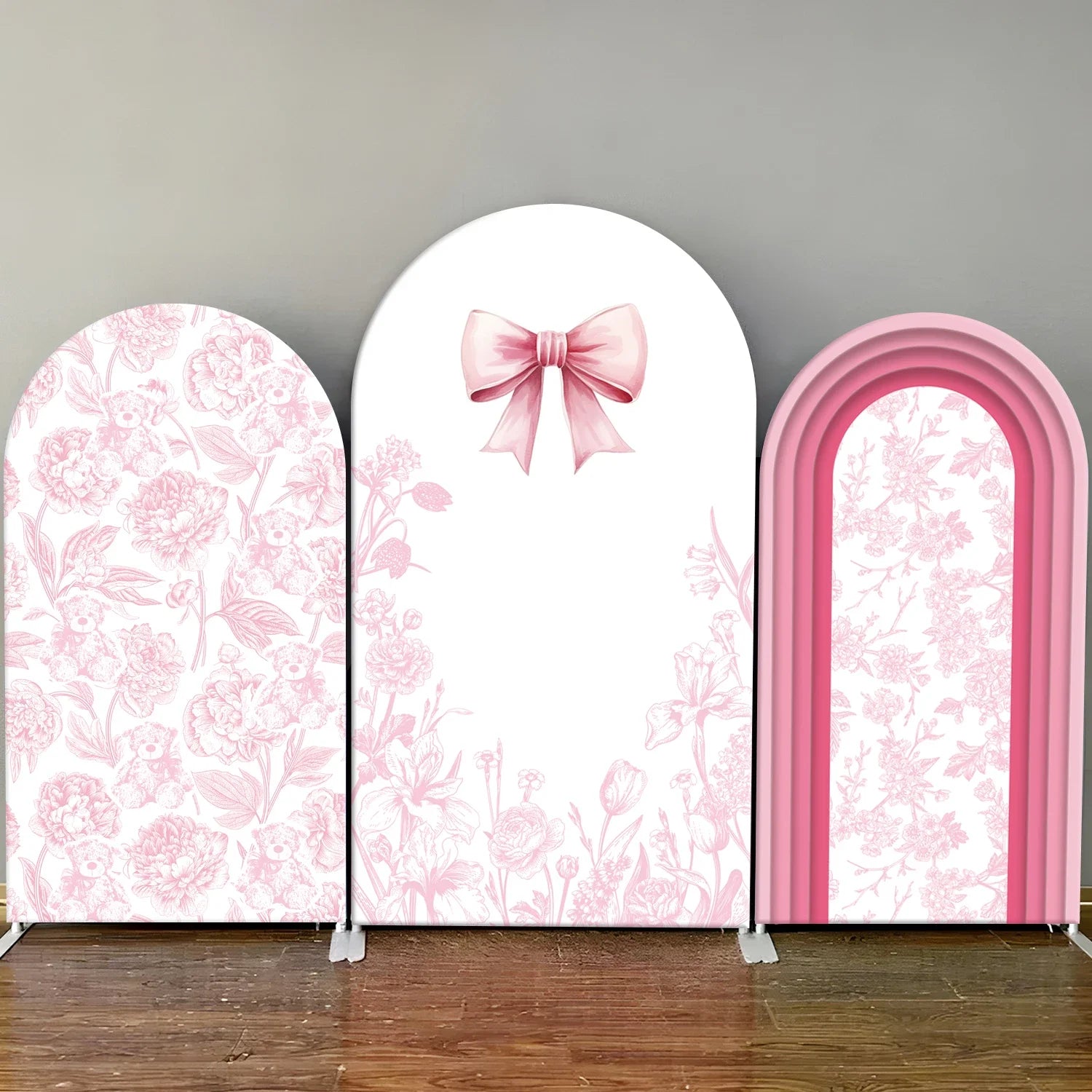 VIKAMA Butterfly Flower Arch Backdrop Cover Birthday Party Wedding Event Baby Christening Arch Backdrop Photography Props