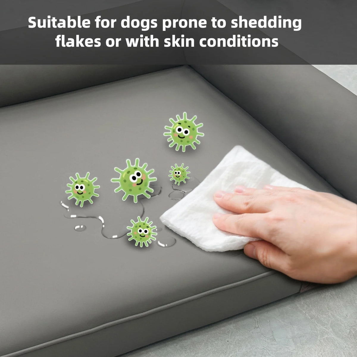 I YAN M-2XL indoor orthopedic dog bed with microfiber leather cover, supportive bolster pillow, ideal for all breeds.