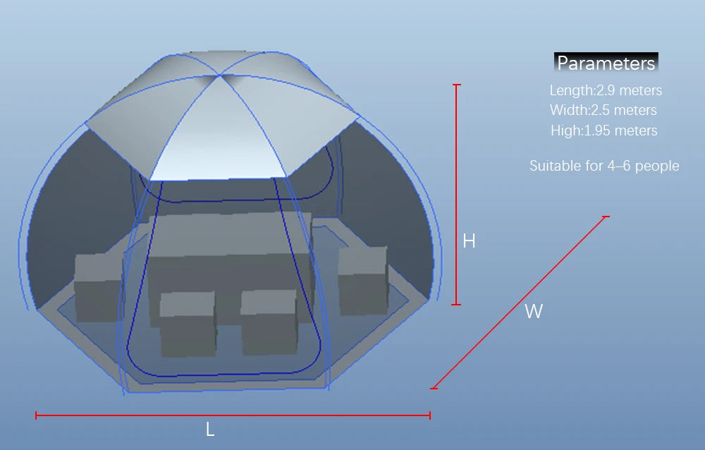 Transparent Bubble Tent Camping Picnic Hemi Crystal Tent Outdoor Hemispherical Family Starry Sky Winter Greenhouse Dome Tent