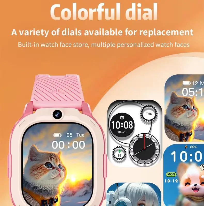 I YAN T70 kids smartwatch with GPS, SIM card, video call, waterproof design, and parental remote monitoring.