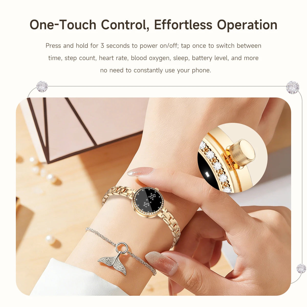 Fashionable Ladies Smart Watch Health Monitoring Female Wristwatch Outdoor Sports Fitness Tracker Bracelet Women L6 Smartwatch