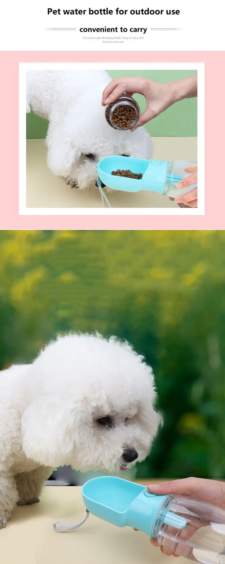 320/500ML Portable Dog Cat Water Bottle for Dog Gourd Walk Drinking Bottle Dog Pet Supplies Food Bowl GS07