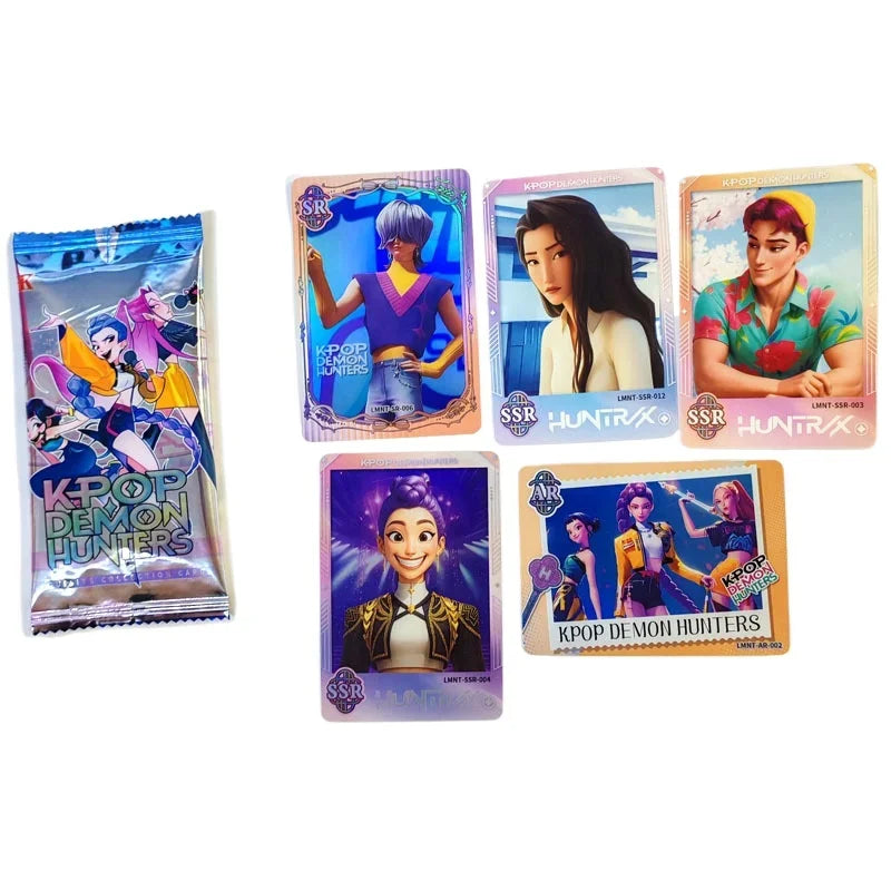 150pcs Kpop Demon Hunters Collectible Cards Warriors Fans Laser Trading Card Set Premium Flash Cards Fans Kids Gift