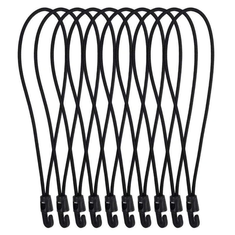10/1Pcs Bungee Cord with Hooks 10/15/25cm High Elasticity Expander with Hooks Rubber Tensioner with Hooks for Camping Tarpaulin