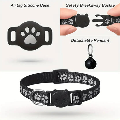 I YAN waterproof cat tracker collar with bell, electronic pet locator for iOS and Android, anti-lost device for cats.