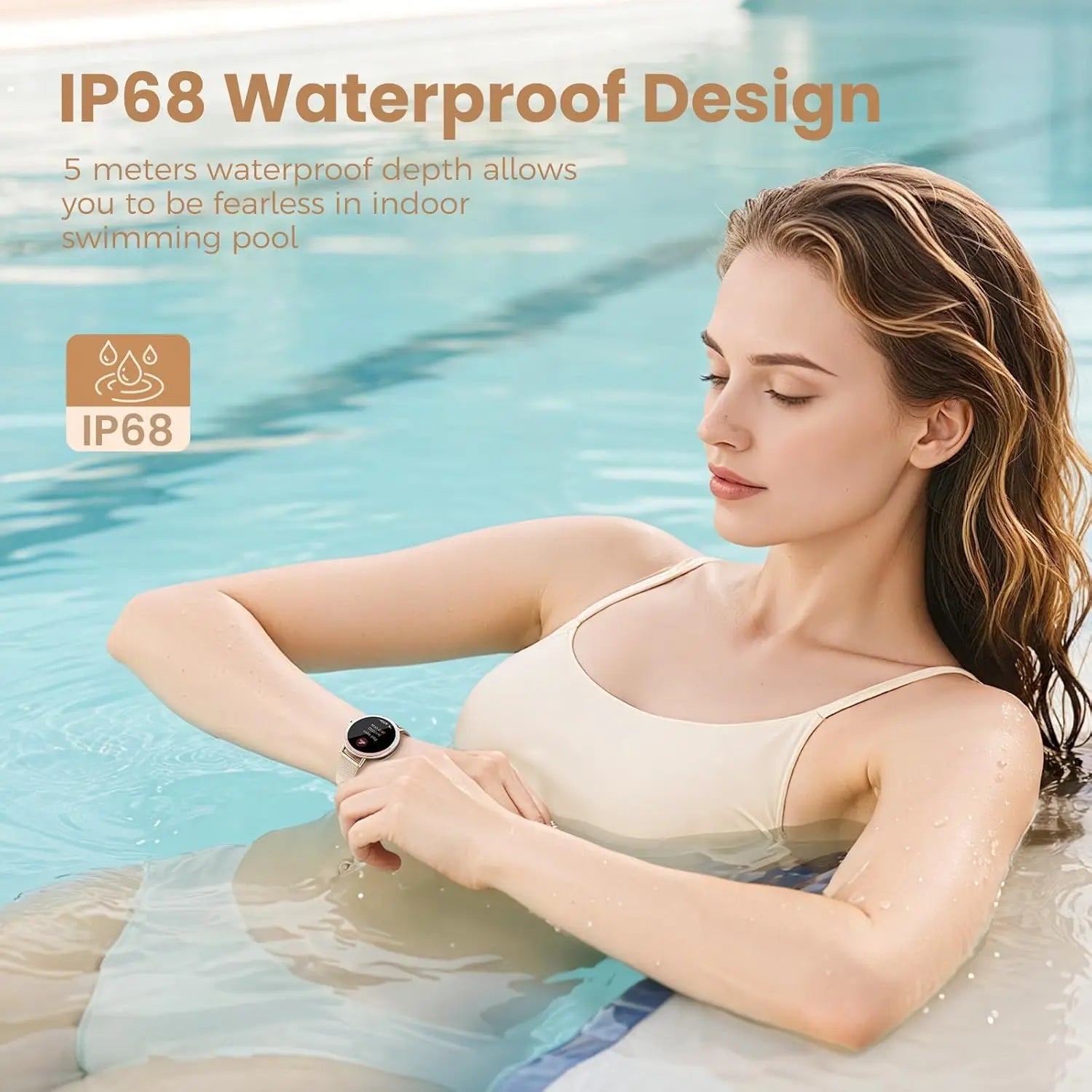 Elegant Women Smartwatch 2026 New 1.39'' AMOLED Screen Bluetooth Call Heart Rate Women's Health IP68 Waterproof Fashion Watches