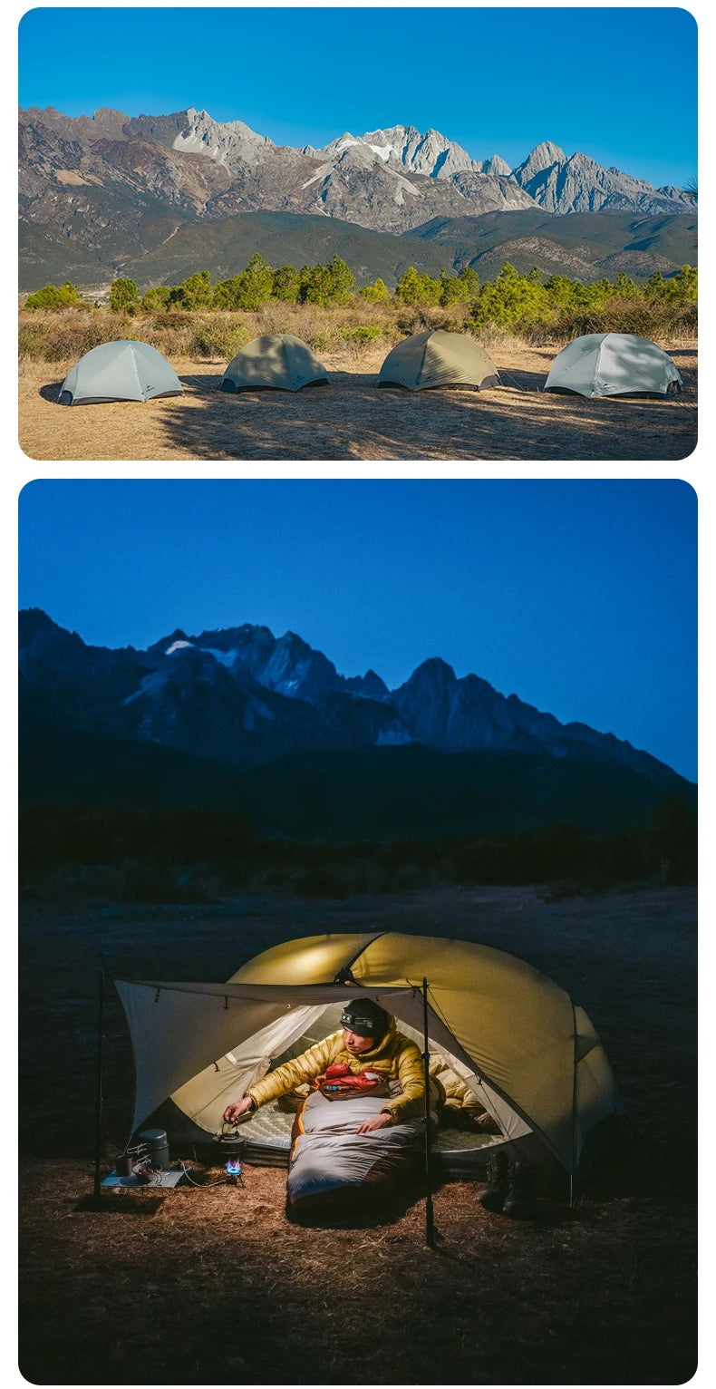 Naturehike 2025 Mongar UL Camping Tent 1-2 People 15D Nylon 3 Season Tent Waterproof Ultralight Portable Outdoor Tent With Mat