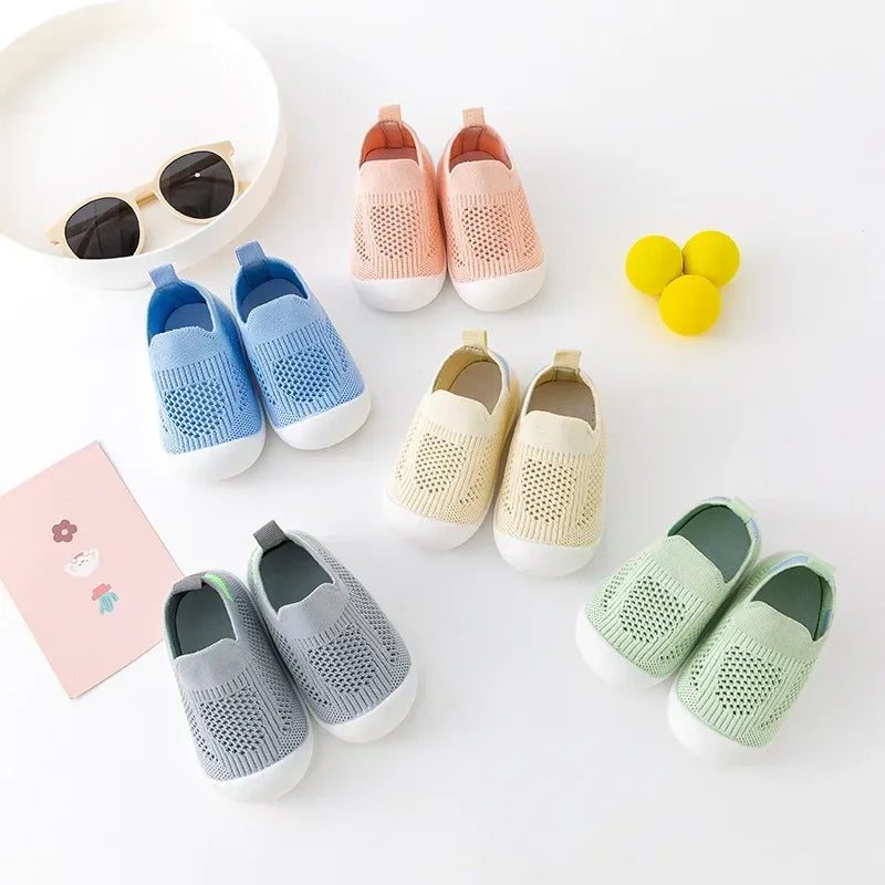 Toddler Slip-On Sneakers – Breathable Knitted Kids Casual Shoes for Boys & Girls (0 Months–4 Years) - I YAN