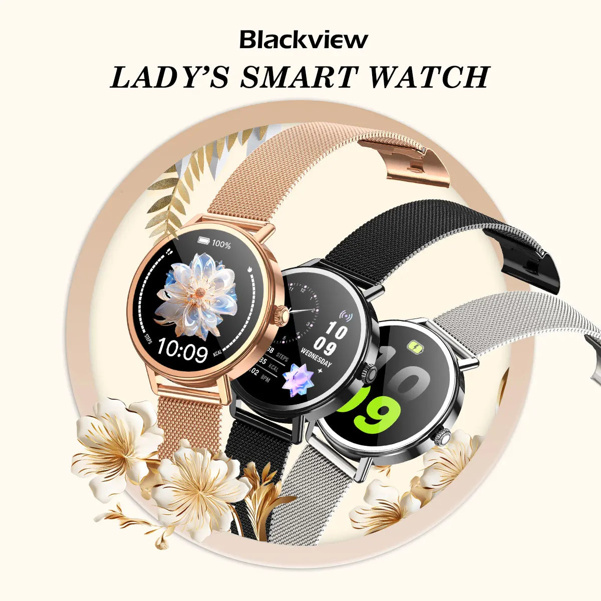 【World premiere】Blackview X30 Smartwatch 1.26" Display Lady's smartwatch Al voice assistant health monitoring Bluetooth call