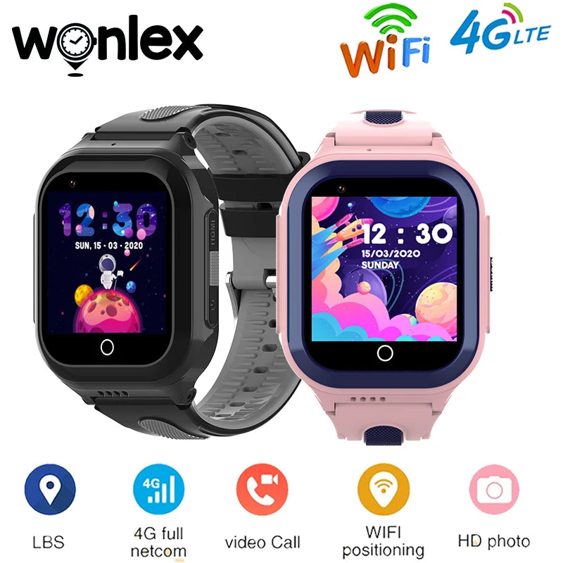 Wonlex KT24S 4G Kids Smart Watch GPS WiFi LBS Tracker – Video Camera Voice Chat GEO Fence for Children - I YAN