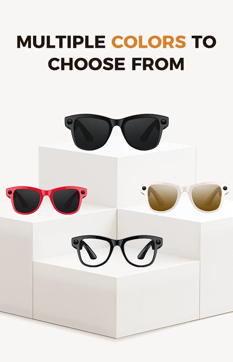2026 Smart AI Glasses 4K 800W Camera 3600mAh Power Bank 32GB Memory 120+ Translation ChatGPT Music Photos &Video Sunglasses Men