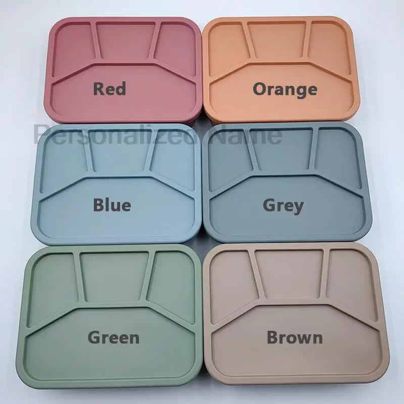 Silicone Bento Lunch Box | 4-Compartment Leakproof Food Container for Kids & Adults - I YAN