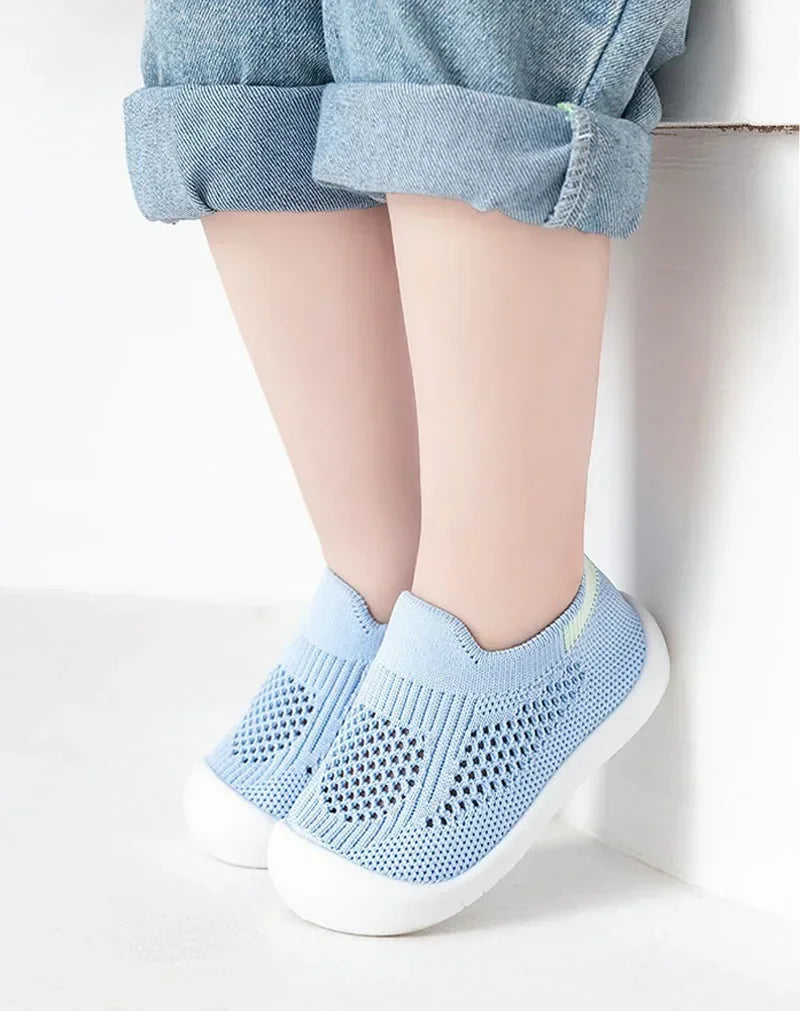 Toddler Slip-On Sneakers – Breathable Knitted Kids Casual Shoes for Boys & Girls (0 Months–4 Years) - I YAN