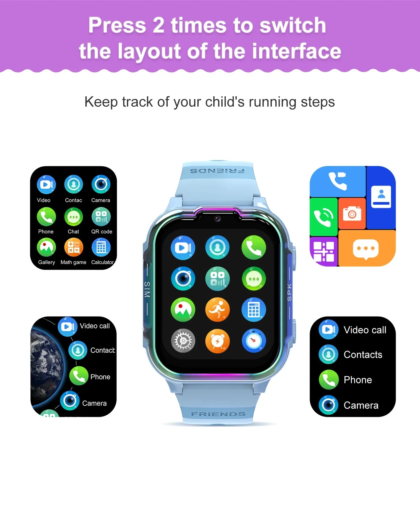 2025 New Kids GPS Smart Watch 4G Track Video Call Camera SOS – Waterproof LBS Location Tracker Smartwatch - I YAN