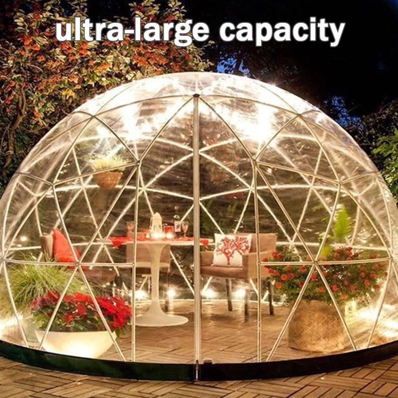3.6M TPU Clear Bubble Dome Tent Luxury PVC Garden Style for Outdoor Events Parties Camping Cafe Dining Durable Weather Resistant