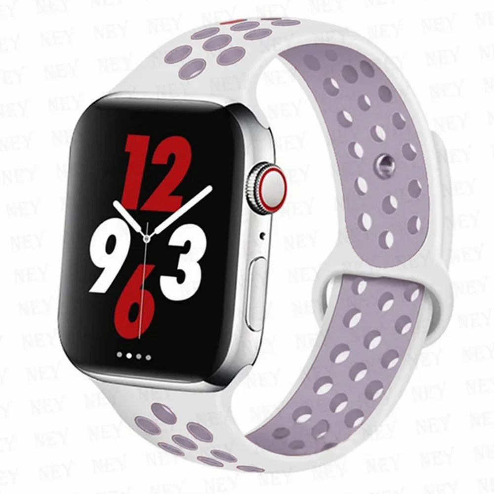 Sport strap For Apple Watch Band Ultra 49mm 44mm 45mm 38/40mm/41mm Silicone Pride Bracelet correa iWatch Series 8 7 6 4 5 3 9 SE