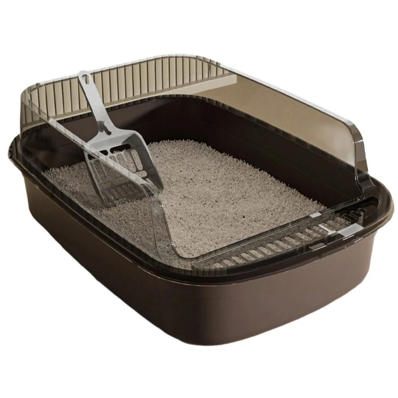 MXLA Oversized Cats Sand Box High Edges Litter Tray For Large Cats Home Essential