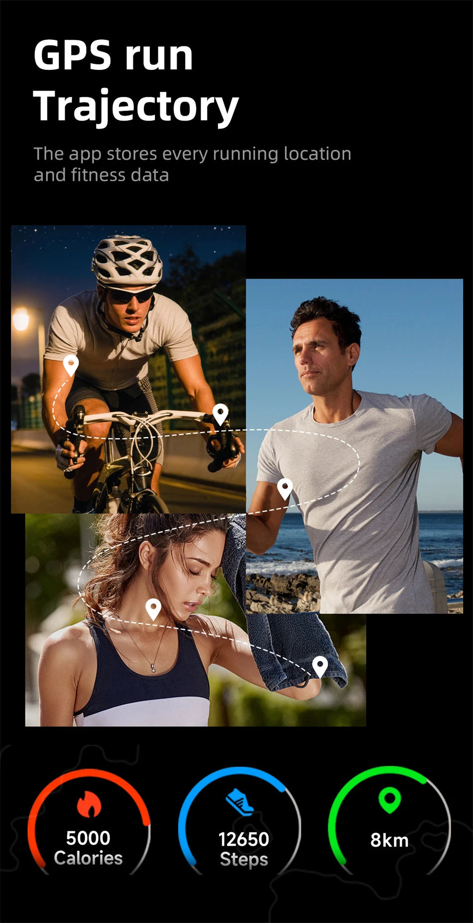 LIGE AI Health Smart Bracelet Fitness Tracker Men Women Sleep Tracking Smart Watch Heart Rate Stress Blood Pressure Monitor Band