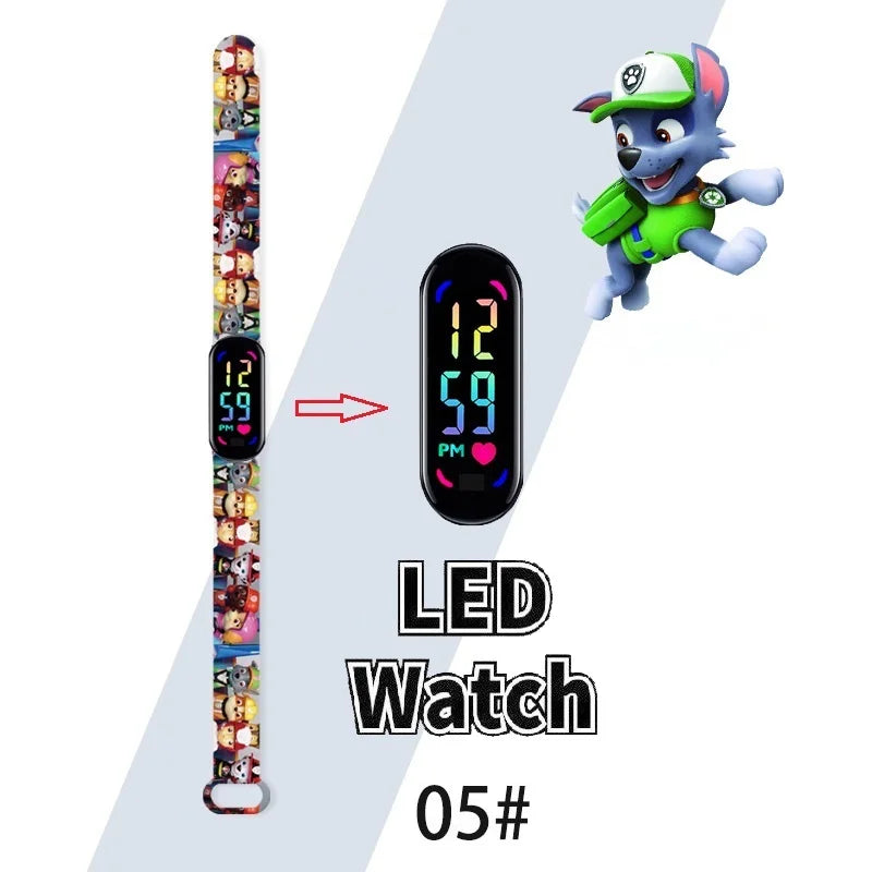 Kids LED touch screen digital wristwatch with silicone strap, I YAN sports watch for children and students.