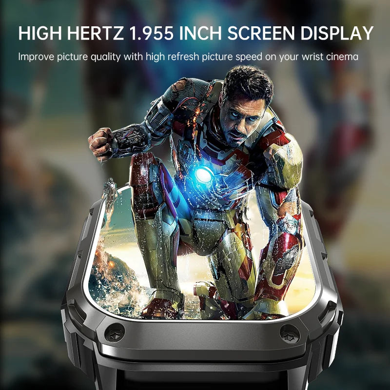 Smart Watch Android 4G SIM Card 1.96inch HD Screen with GPS WIFI Front Camera Video Call Sport Ourdoor for Men Women Kids