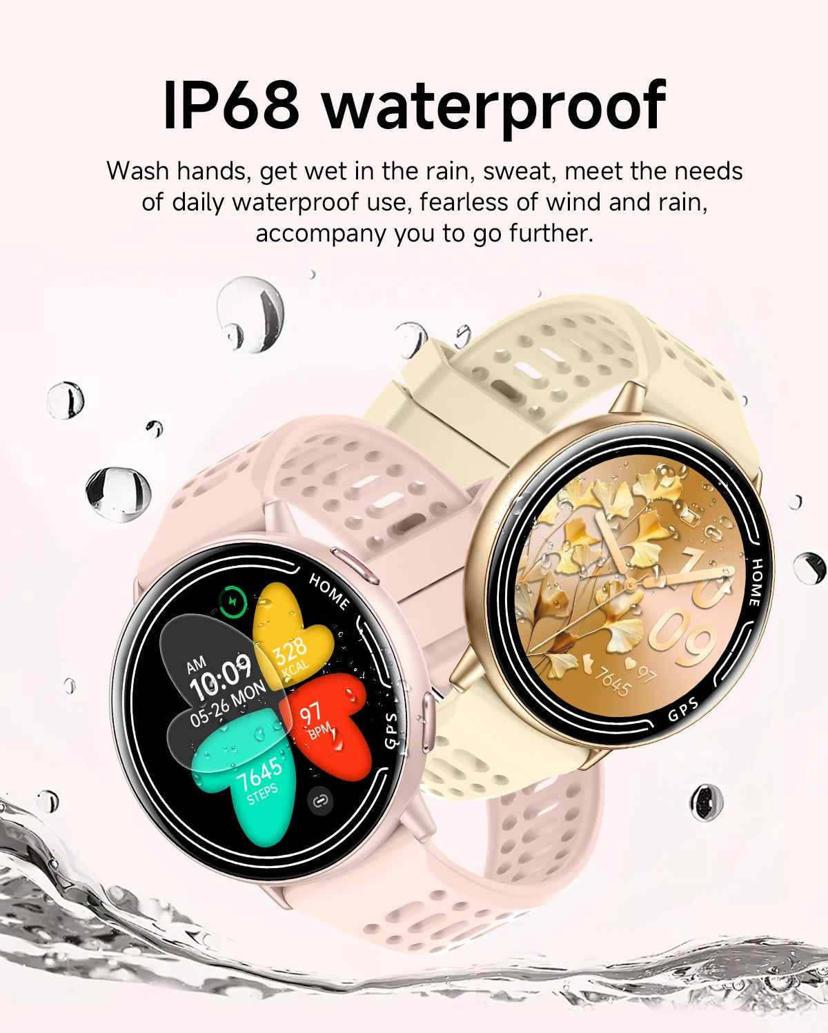 Elegant Women Smartwatch 2026 New 1.39'' AMOLED Screen Bluetooth Call Heart Rate Women's Health IP68 Waterproof Fashion Watches