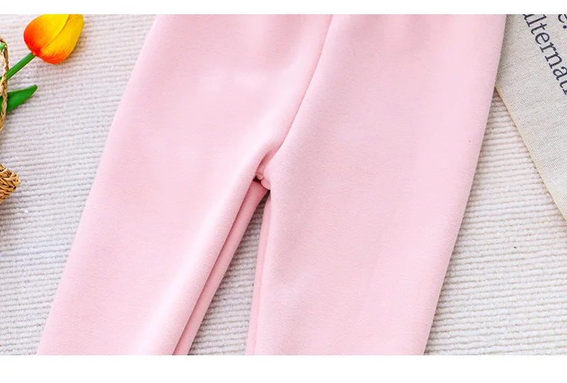 Spring Girls Leggings Cotton Trousers Kids Pants Girls Pants Skinny Print Cartoon Pattern Children Leggings Trousers