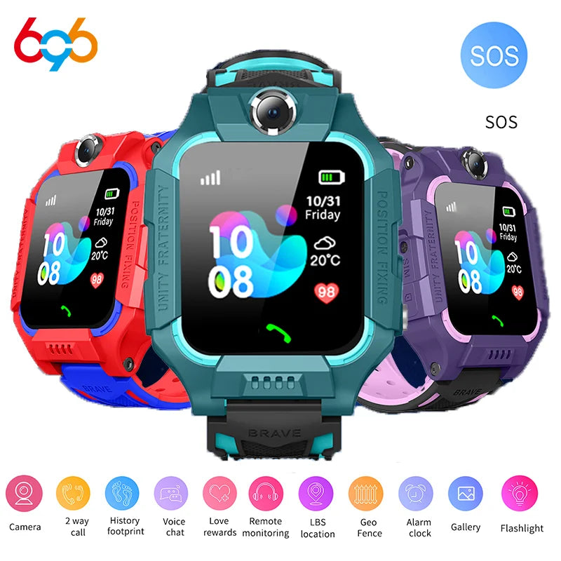 Kids Smart Watch SOS SIM Card Phone Watch – Q19 / A28 / Q88 / A16 IP67 Waterproof Camera LBS Tracker Gift for iOS Android - I YAN