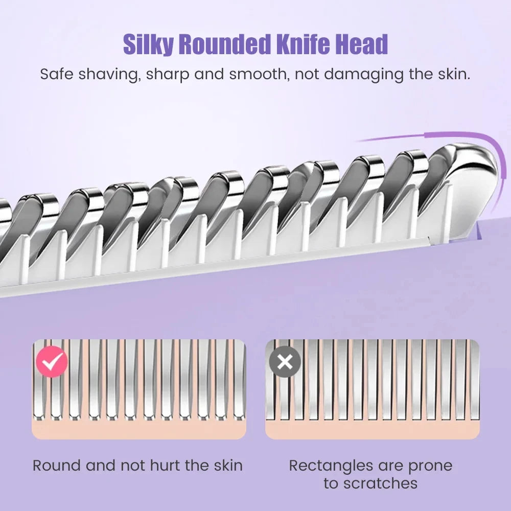 2026 New 2in1 Electric Razor for Women Painless Hair Removal Rechargeable Body Trimmer Underarm Mustache Epilator Shaver