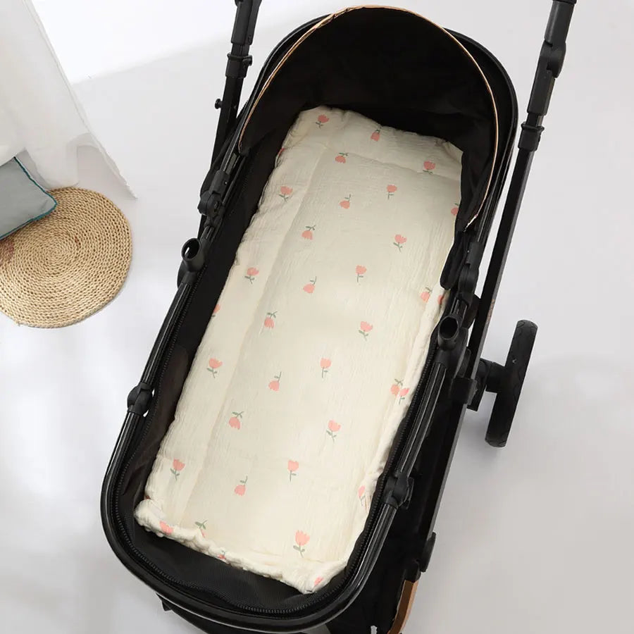 Soft and Comfortable Baby Walking Thick Cartoon Bear Baby Stroller Cushion Cotton Shoulder Strap Baby Stroller Cushion