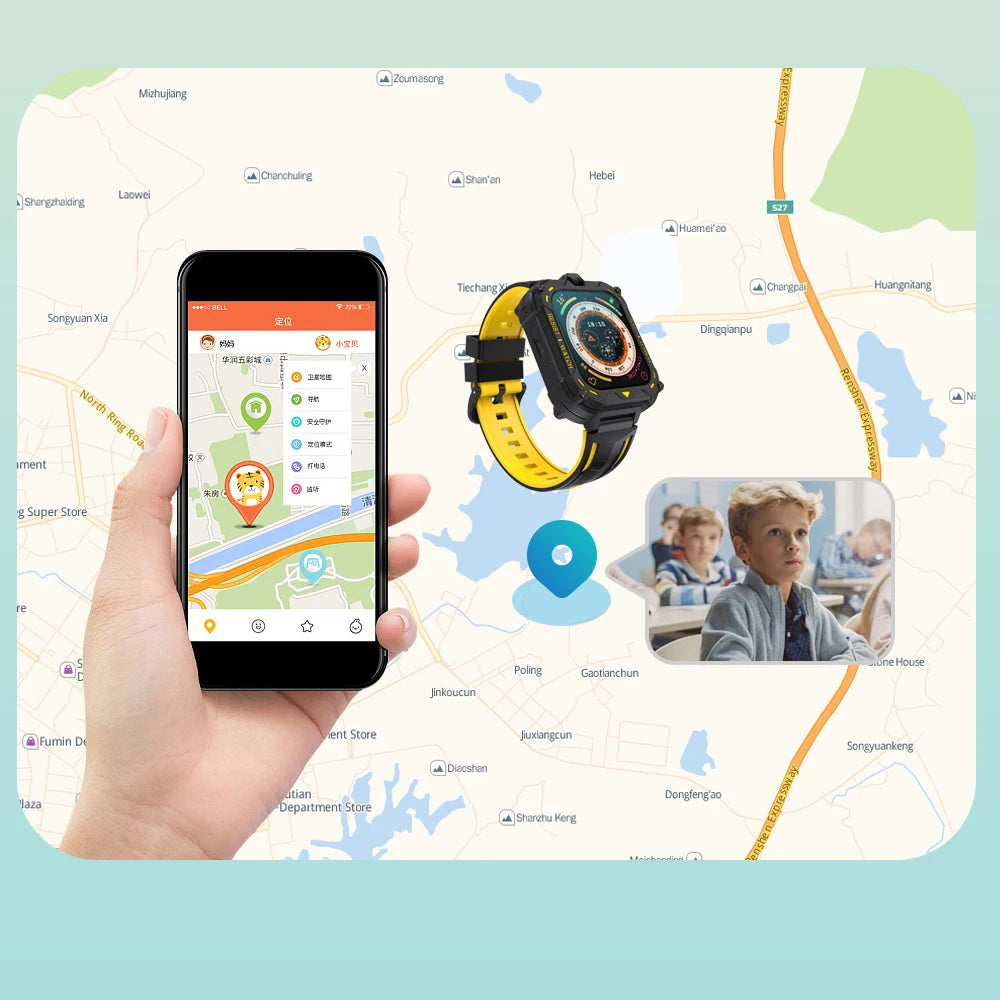 VALDUS 2025 New VK39 4G Children Smartwatch GPS SOS Video Call WIFI SIM Card 0.08Mpix Camera Large Screen 4G Watch For Kids Gift