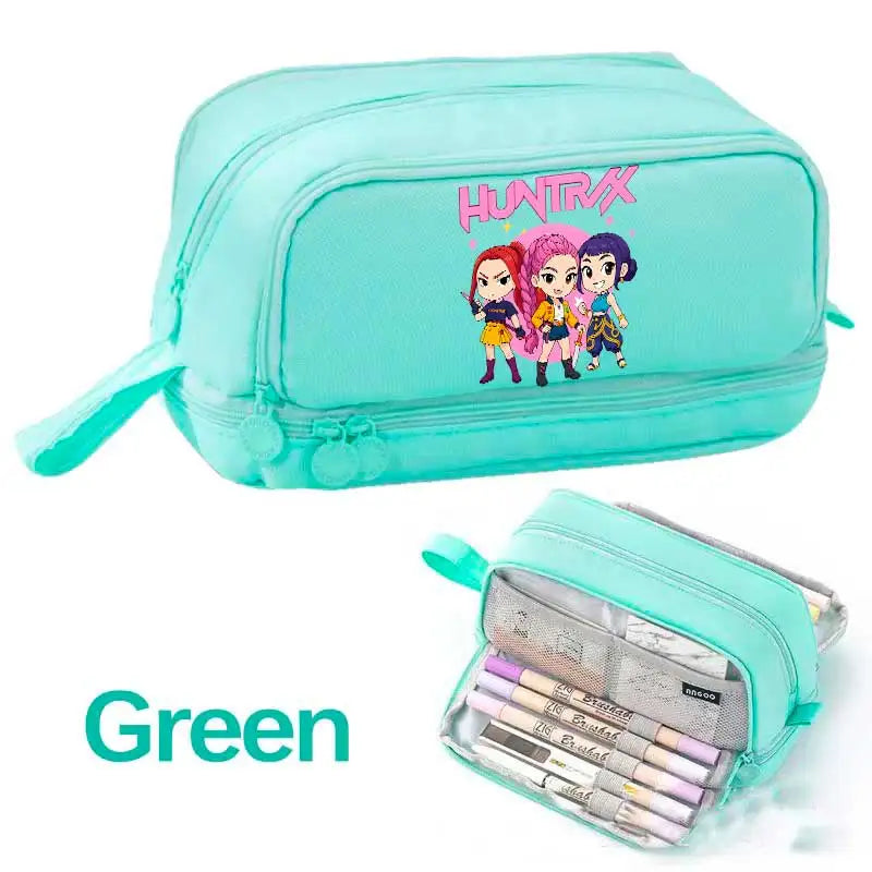 Demon Hunters Pencil Case – Multi-Functional Stationery Storage Bag - I YAN