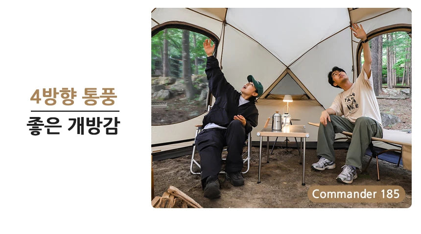 Camping Tent Commander Dome Tent Shelter Waterproof Windproof Ultra-light 70D Nylon 160/185/245CM