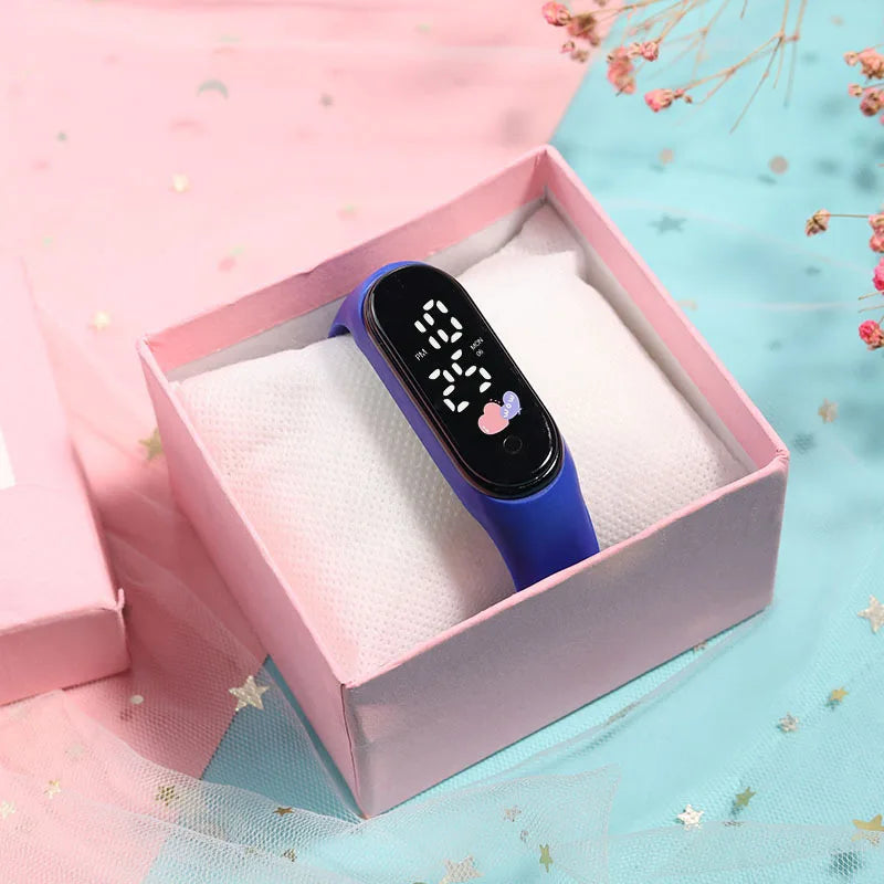 Kids LED Digital Watch – Cartoon Bracelet Wristwatch Birthday Gift for Boys & Girls | 12 Colors - I YAN