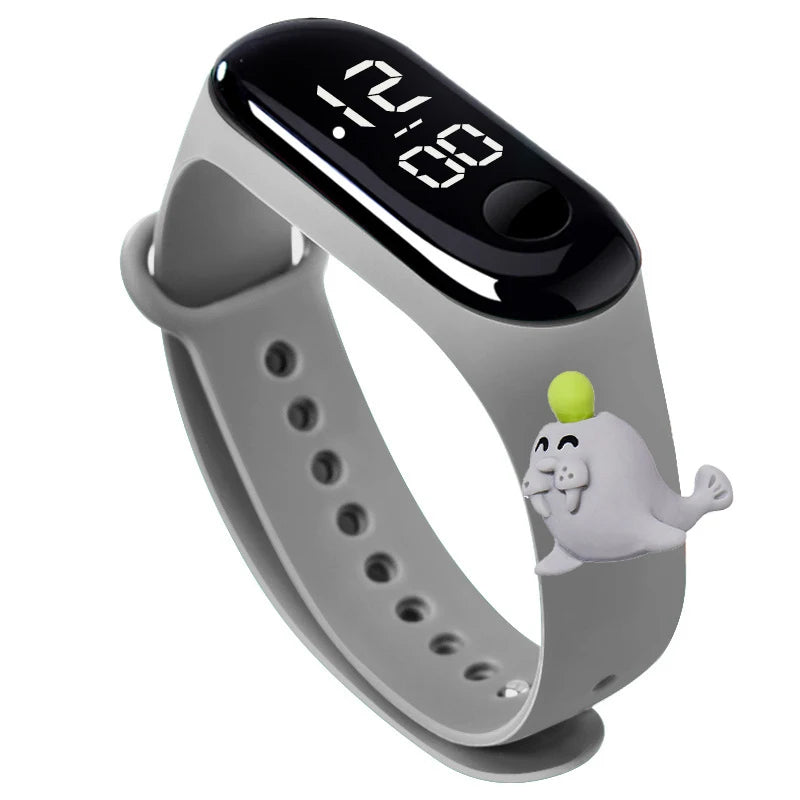 Waterproof Children's Smart Watch Cartoon LED Digital – Fun Electronics Wristwatch Birthday Gift for Kids Age 2-15 - I YAN