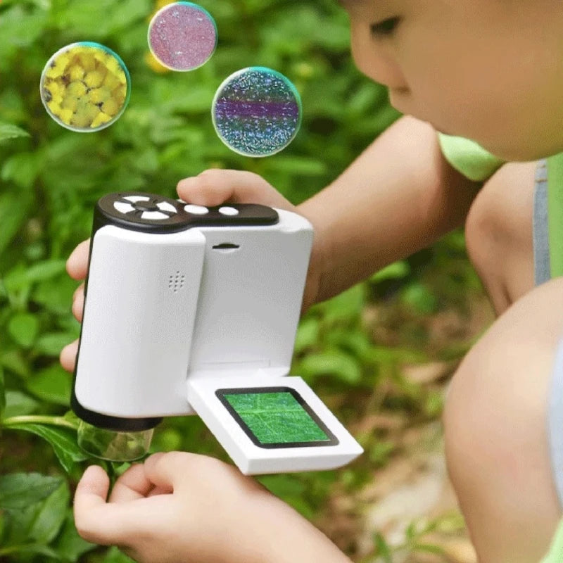 Digital Microscope 1200X USB Microscope Coin Microscope with LED Light 2inch LCD Screen Microscope for Kids Adults 37JD