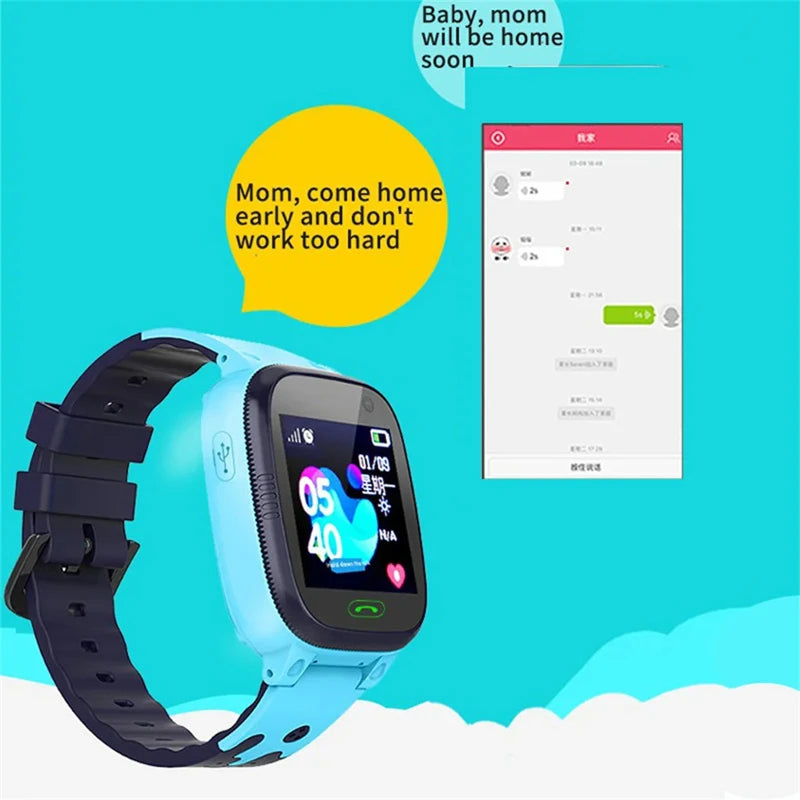 Lenovo Kids Smart Watch Men Women 1.44 Inch HD Screen SOS GPS LED Flashlight Two-Waycalling Mathematical Calculation Smartwatch