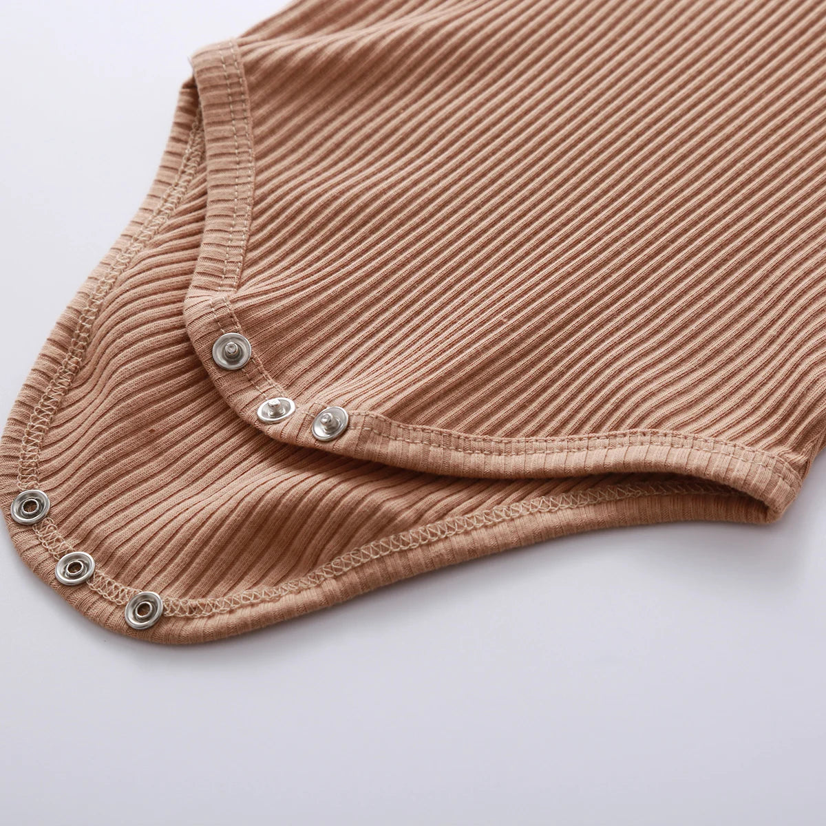 I YAN infant newborn baby girl and boy spring autumn ribbed and plaid solid long sleeve bodysuit with elastic pants 2-piece outfit
