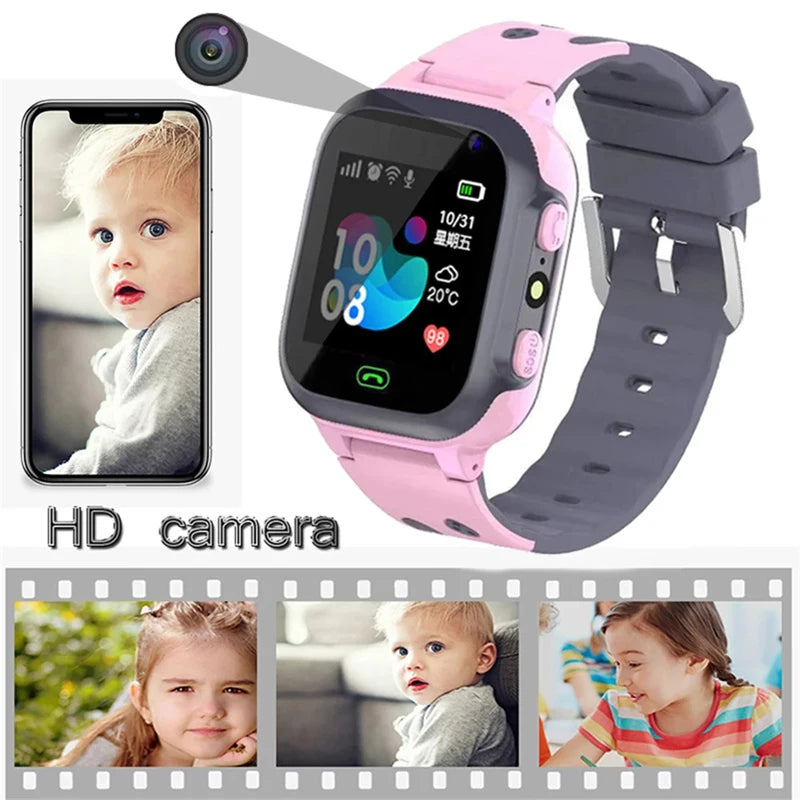 Lenovo Kids Smart Watch Men Women 1.44 Inch HD Screen SOS GPS LED Flashlight Two-Waycalling Mathematical Calculation Smartwatch