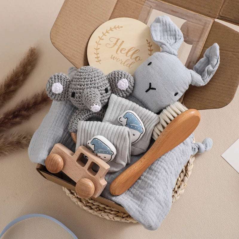 Newborn Baby Gift Box Set – 7-Piece Bath & Keepsake Collection - I YAN