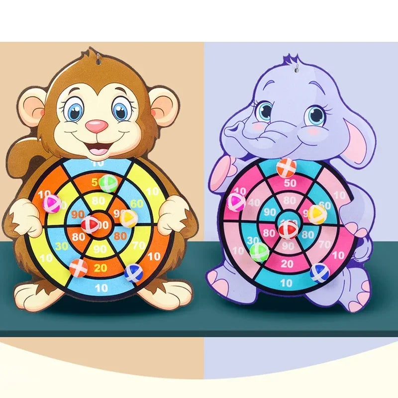 Kids Sticky Ball Dart Board – Indoor Montessori Game for Children 3-7 Years - I YAN