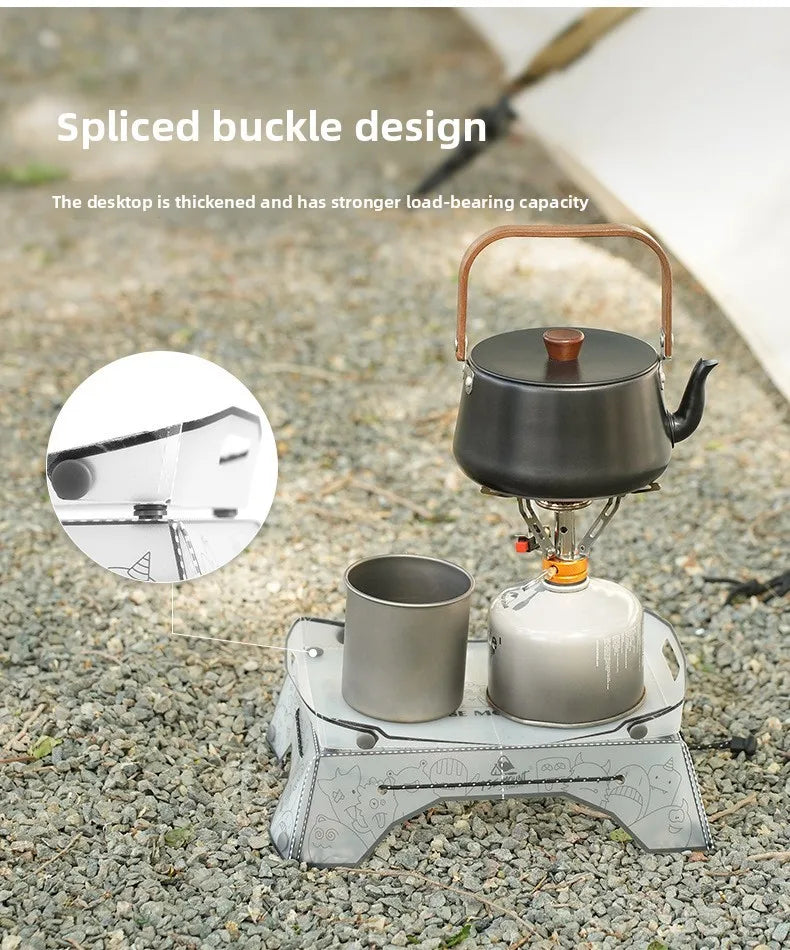 Folding mini Table Small Ultralight Folding PP Camp Table & Tray 97 g | Food-Grade Portable for Camping, Hiking Equipment